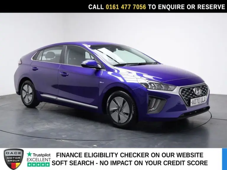 Used 2020 BLUE HYUNDAI IONIQ Hatchback 1.6 h-GDi Premium Hatchback 5dr Petrol Hybrid DCT Euro 6 (s/s) (141 ps) PETROL HYBRID (reg. 2020-10-31) (Automatic) for sale in Stockport