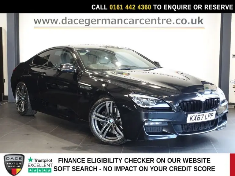 Used 2017 BLACK BMW 6 SERIES Coupe 3.0 640d M Sport Coupe 2dr Diesel Auto Euro 6 (s/s) (313 ps) DIESEL (reg. 2017-09-19) (Automatic) for sale in Stockport