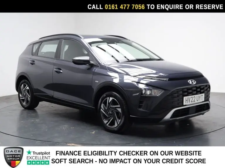 Used 2022 GREY HYUNDAI BAYON SUV 1.0 T-GDi MHEV SE Connect SUV 5dr Petrol Hybrid DCT Euro 6 (s/s) (100 ps) PETROL HYBRID (reg. 2022-03-31) (Automatic) for sale in Stockport