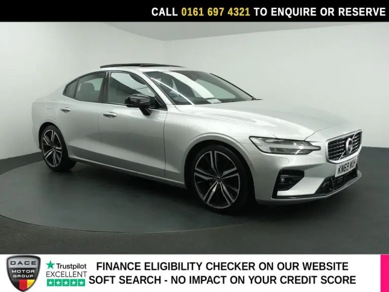 Used 2019 SILVER VOLVO S60 Saloon 2.0 T5 R-Design Plus Saloon 4dr Petrol Auto Euro 6 (s/s) (250 ps) PETROL (reg. 2019-09-23) (Automatic) for sale in Stockport
