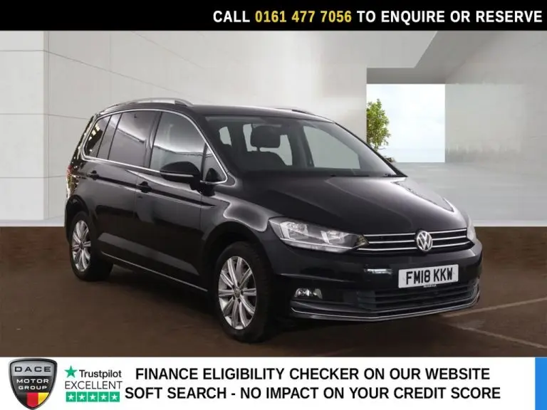 Used 2018 BLACK VOLKSWAGEN TOURAN MPV 1.4 TSI SEL MPV 5dr Petrol DSG Euro 6 (s/s) (150 ps) PETROL (reg. 2018-08-07) (Automatic) for sale in Stockport