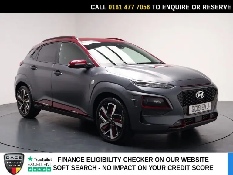 Used 2019 GREY HYUNDAI KONA SUV 1.6 T-GDi Iron Man Edition SUV 5dr Petrol DCT Euro 6 (s/s) (177 ps) PETROL (reg. 2019-06-14) (Automatic) for sale in Stockport
