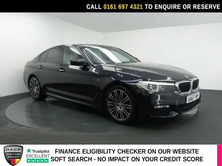 Used 2017 BLACK BMW 5 SERIES Saloon 2.0 520d M Sport Saloon 4dr Diesel Auto xDrive Euro 6 (s/s) (190 ps) DIESEL (reg. 2017-11-28) (Automatic) for sale in Stockport