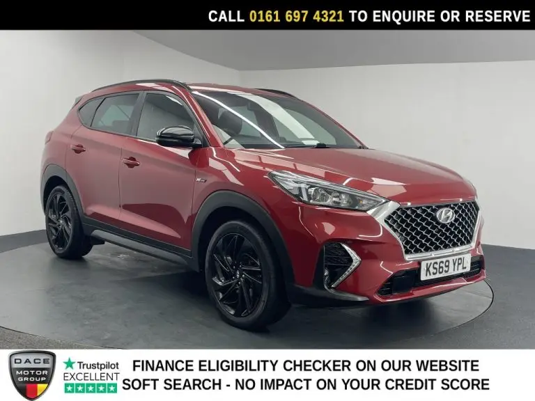 Used 2020 RED HYUNDAI TUCSON SUV 1.6 T-GDi N Line SUV 5dr Petrol DCT Euro 6 (s/s) (177 ps) PETROL (reg. 2020-02-26) (Automatic) for sale in Stockport
