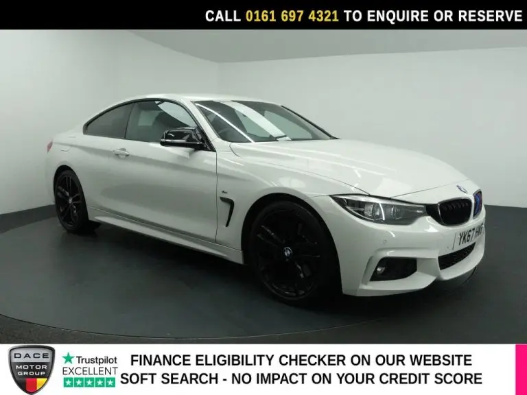 Used 2018 WHITE BMW 4 SERIES Coupe 2.0 420i M Sport Coupe 2dr Petrol Auto Euro 6 (s/s) (184 ps) PETROL (reg. 2018-01-05) (Automatic) for sale in Stockport