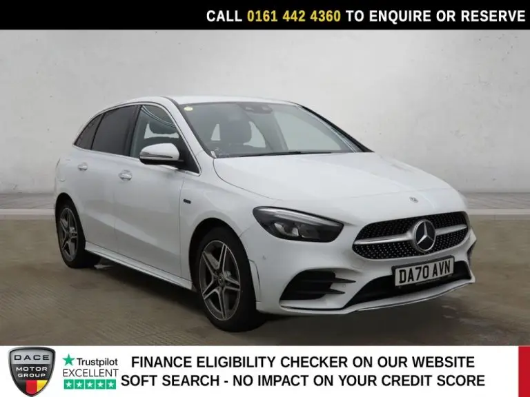 Used 2021 WHITE MERCEDES-BENZ B CLASS MPV 1.3 B250e 15.6kWh AMG Line (Premium) MPV 5dr Petrol Plug-in Hybrid 8G-DCT Euro 6 (s/s) (218 ps) PETROL PLUG-IN HYBRID (reg. 2021-02-25) (Automatic) for sale in Stockport