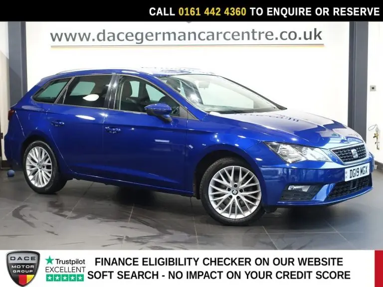Used 2019 BLUE SEAT LEON Estate 1.6 TDI SE Dynamic ST 5dr Diesel DSG Euro 6 (s/s) (115 ps) DIESEL (reg. 2019-07-29) (Automatic) for sale in Stockport