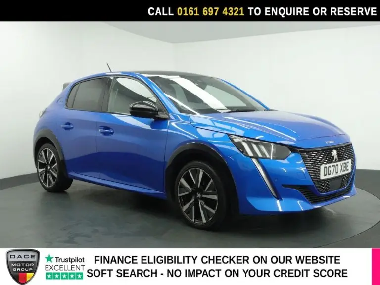 Used 2020 BLUE PEUGEOT 208 Hatchback 1.2 PureTech GT Line Hatchback 5dr Petrol EAT Euro 6 (s/s) (130 ps) PETROL (reg. 2020-09-01) (Automatic) for sale in Stockport