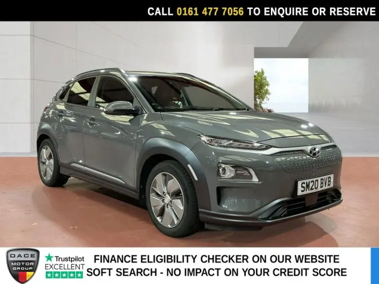 Used 2020 GREY HYUNDAI KONA SUV 64kWh Premium SE SUV 5dr Electric Auto (7kW Charger) (204 ps) ELECTRIC (reg. 2020-08-07) (Automatic) for sale in Stockport
