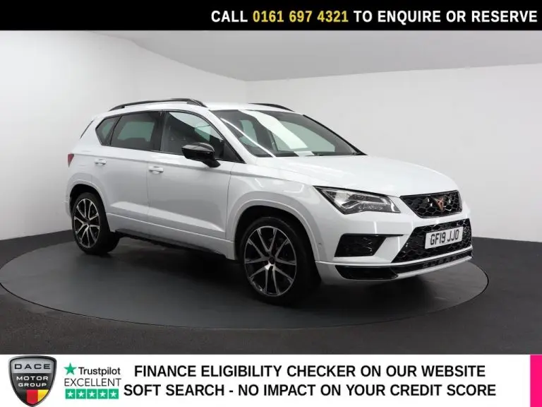 Used 2019 WHITE SEAT CUPRA ATECA SUV 2.0 TSI SUV 5dr Petrol DSG 4Drive Euro 6 (s/s) (300 ps) PETROL (reg. 2019-03-12) (Automatic) for sale in Stockport
