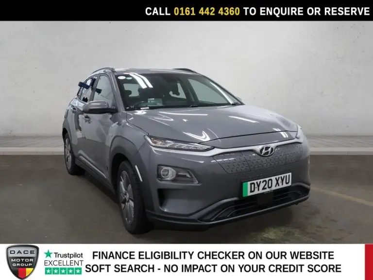 Used 2020 GREY HYUNDAI KONA SUV 64kWh Premium SE SUV 5dr Electric Auto (7kW Charger) (204 ps) ELECTRIC (reg. 2020-03-31) (Automatic) for sale in Stockport