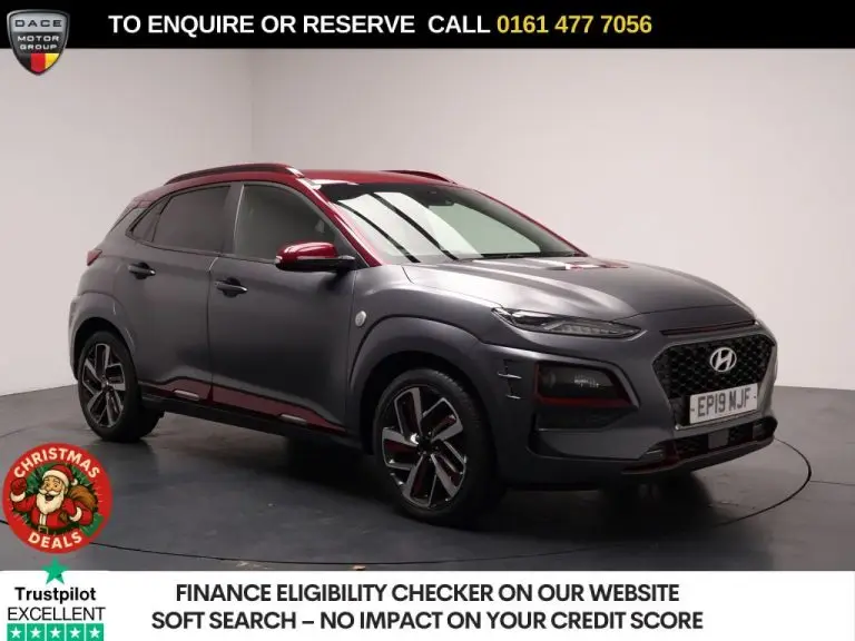 Used 2019 GREY HYUNDAI KONA SUV 1.6 T-GDi Iron Man Edition SUV 5dr Petrol DCT Euro 6 (s/s) (177 ps) PETROL (reg. 2019-07-17) (Automatic) for sale in Stockport