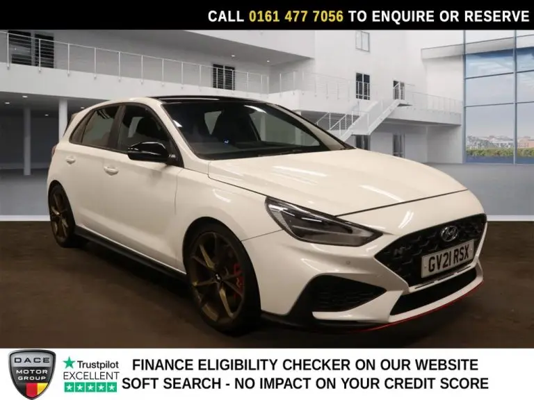 Used 2021 WHITE HYUNDAI I30 Hatchback 2.0 T-GDi N Performance Hatchback 5dr Petrol DCT Euro 6 (s/s) (280 ps) PETROL (reg. 2021-06-24) (Automatic) for sale in Stockport
